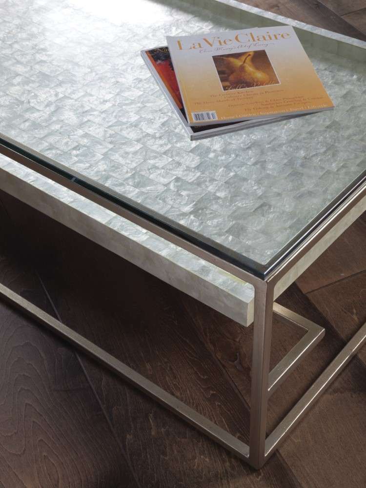 Artistica Home - Signature Designs Cumulus Capiz Large Rectangular Cocktail Table - 60W x 40D x 18.5H - 2156-949C veiw 2