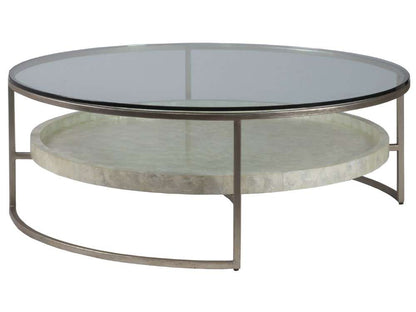 Artistica Home - Signature Designs Cumulus Capiz Large Round Cocktail Table - 50W x 50D x 18.5H - 2156-941C veiw 1
