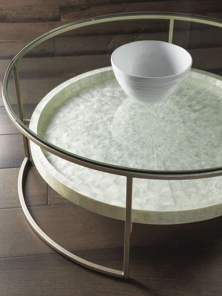 Artistica Home - Signature Designs Cumulus Capiz Round Cocktail Table - 41W x 41D x 18.5H - 2156-943C veiw 3
