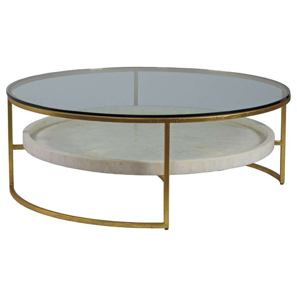Artistica Home - Signature Designs Cumulus Large Round Cocktail Table - Gold foil finish - 2024-941C veiw 1