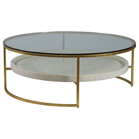 Artistica Home - Signature Designs Cumulus Large Round Cocktail Table - Gold foil finish - 2024-941C veiw 1