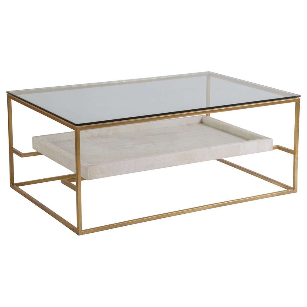 Artistica Home - Signature Designs Cumulus Rectangular Cocktail Table - Gold foil finish - 2024-945C veiw 1