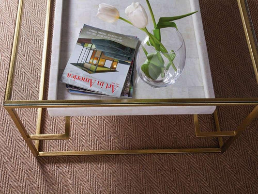 Artistica Home - Signature Designs Cumulus Rectangular Cocktail Table - Gold foil finish - 2024-945C veiw 2