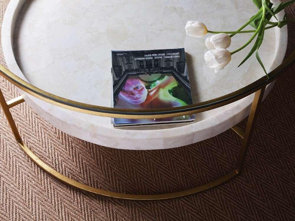 Artistica Home - Signature Designs Cumulus Round Cocktail Table - Gold foil finish - 2024-943C veiw 2