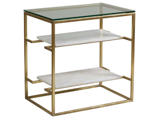 Artistica Home - Signature Designs Cumulus Tier Table - Iron base frame in gold foil finish - 2024-955C veiw 1