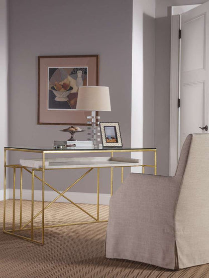 Artistica Home - Signature Designs Cumulus Writing Table - Gold foil finish - 2024-933C veiw 1