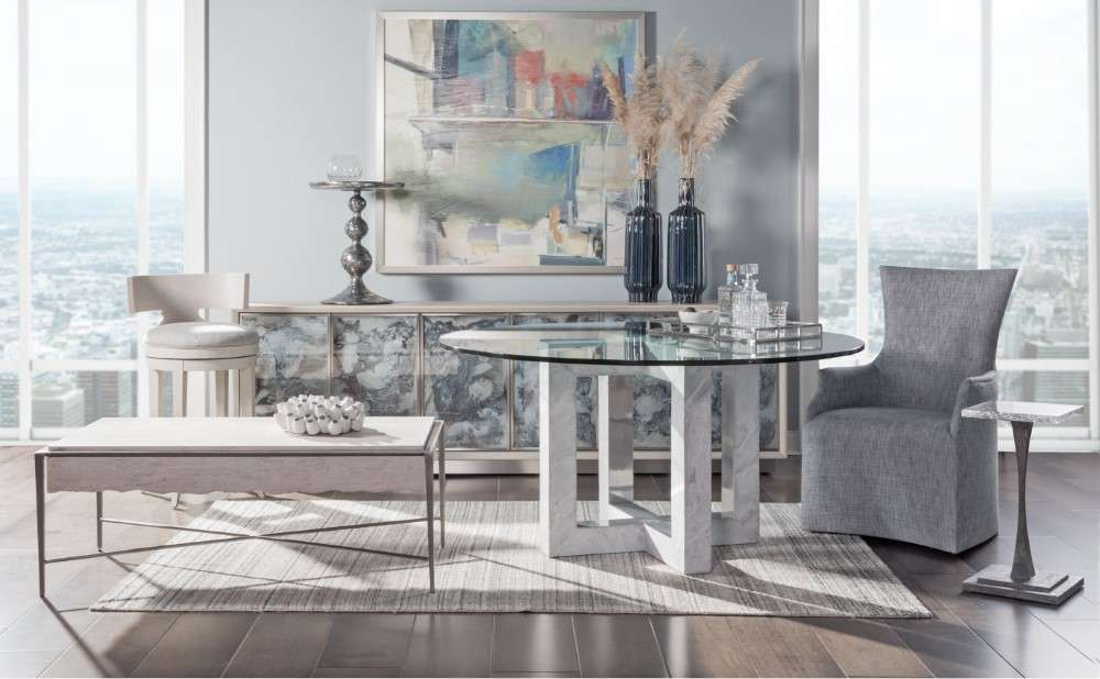 Artistica Home - Signature Designs Fuente Swivel Barstool - Brushed stainless steel - 2106-896-01 veiw 3