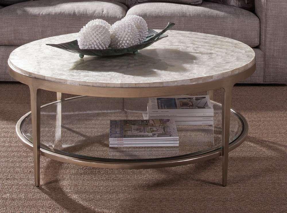 Artistica Home - Signature Designs Gravitas Round Cocktail Table - Champagne foil finish - 2050-943C veiw 1