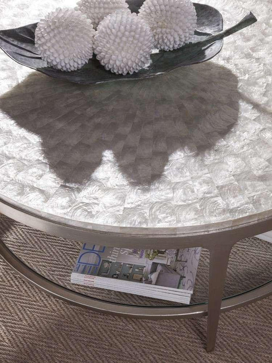 Artistica Home - Signature Designs Gravitas Round Cocktail Table - Champagne foil finish - 2050-943C veiw 2