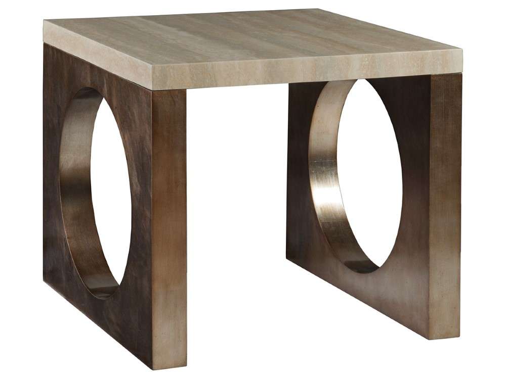 Artistica Home - Signature Designs Impresario Square End Table - Silver Leaf Finish - 2060-957 veiw 1
