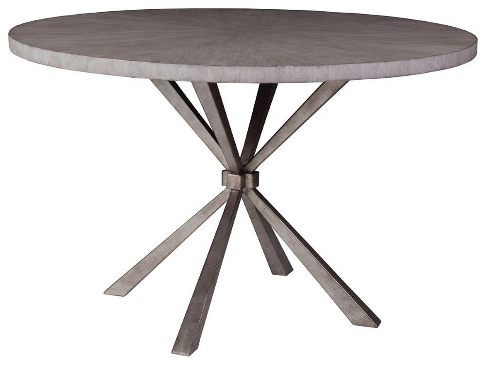 Artistica Home - Signature Designs Iteration Round Dining Table - Light Gray - 2085-870C veiw 1