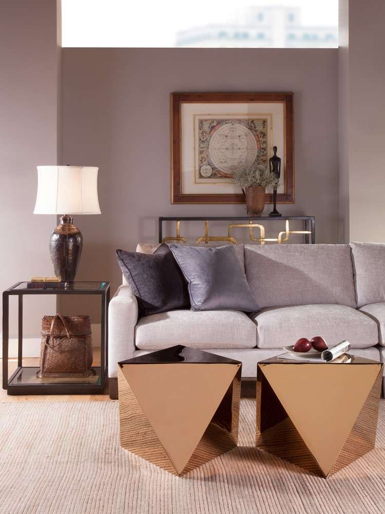 Artistica Home - Signature Designs Moxie Square End Table - Glazed gold foil finish - 2051-957C veiw 2