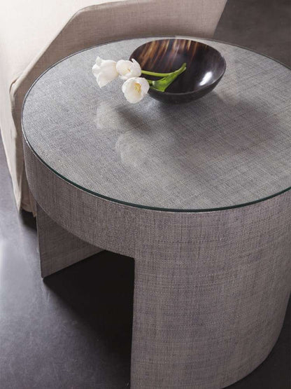 Artistica Home - Signature Designs Precept Round End Table - Light Gray - 2077-950C veiw 2