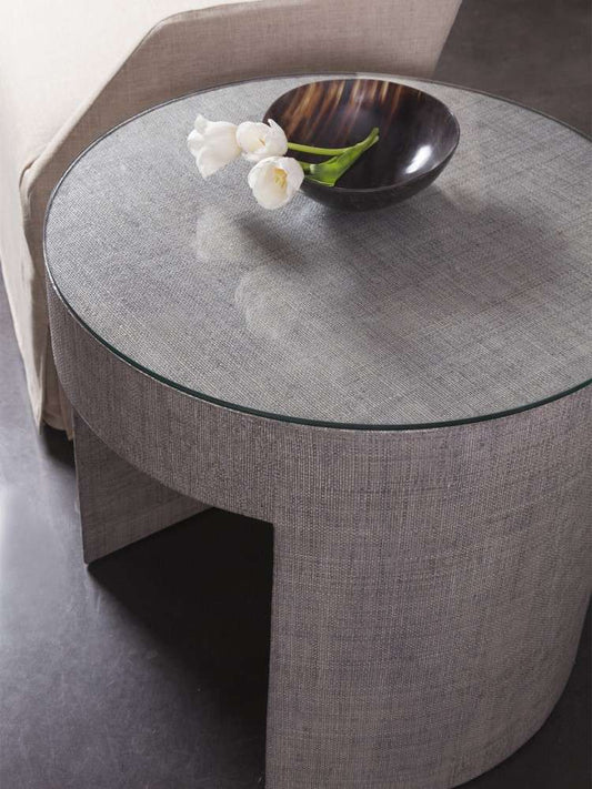 Artistica Home - Signature Designs Precept Round End Table - Light Gray - 2077-950C veiw 2