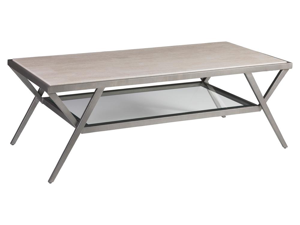 Artistica Home - Signature Designs Adamo Silver Gray Cocktail Table, Silver Leaf - 2273-945 veiw 1