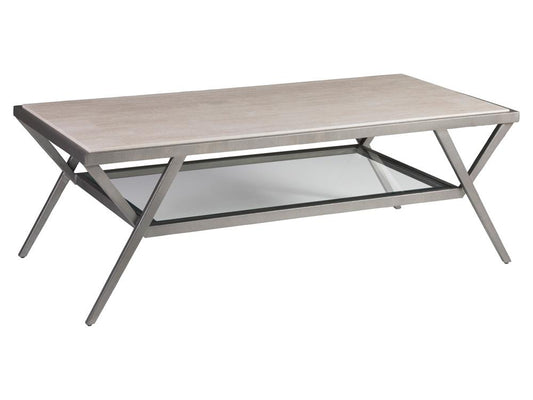 Artistica Home - Signature Designs Adamo Silver Gray Cocktail Table, Silver Leaf - 2273-945 veiw 1