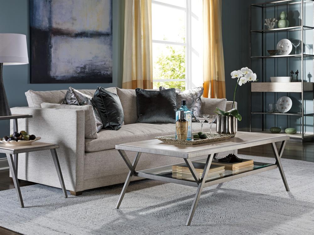 Artistica Home - Signature Designs Adamo Silver Gray Cocktail Table, Silver Leaf - 2273-945 veiw 2