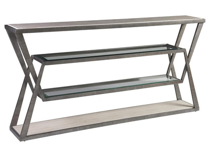 Artistica Home - Signature Designs Adamo Silver Gray Console, Silver Leaf - 2273-966 veiw 1