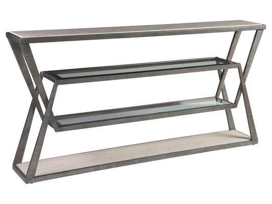 Artistica Home - Signature Designs Adamo Silver Gray Console, Silver Leaf - 2273-966 veiw 1