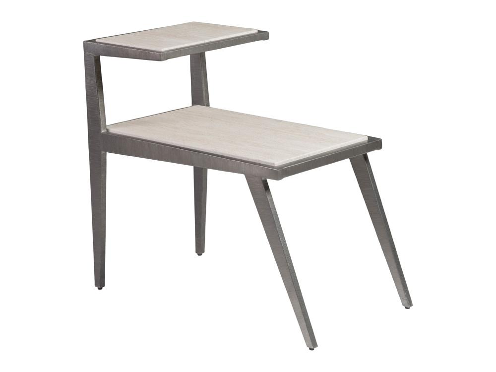 Artistica Home - Signature Designs Adamo Silver Gray Side Table, Silver Leaf - 2273-955 veiw 1