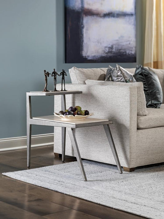 Artistica Home - Signature Designs Adamo Silver Gray Side Table, Silver Leaf - 2273-955 veiw 2