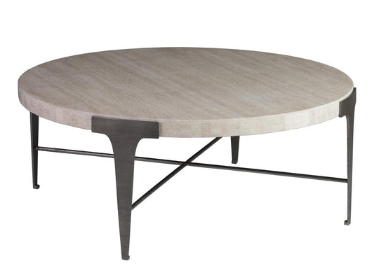 Artistica Home - Signature Designs Cachet Round Cocktail Table, Silver Leaf - 2271-947 veiw 1