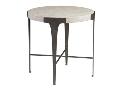 Artistica Home - Signature Designs Cachet Round End Table, Silver Leaf - 2271-953 veiw 1