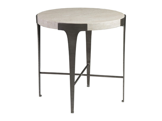 Artistica Home - Signature Designs Cachet Round End Table, Silver Leaf - 2271-953 veiw 1