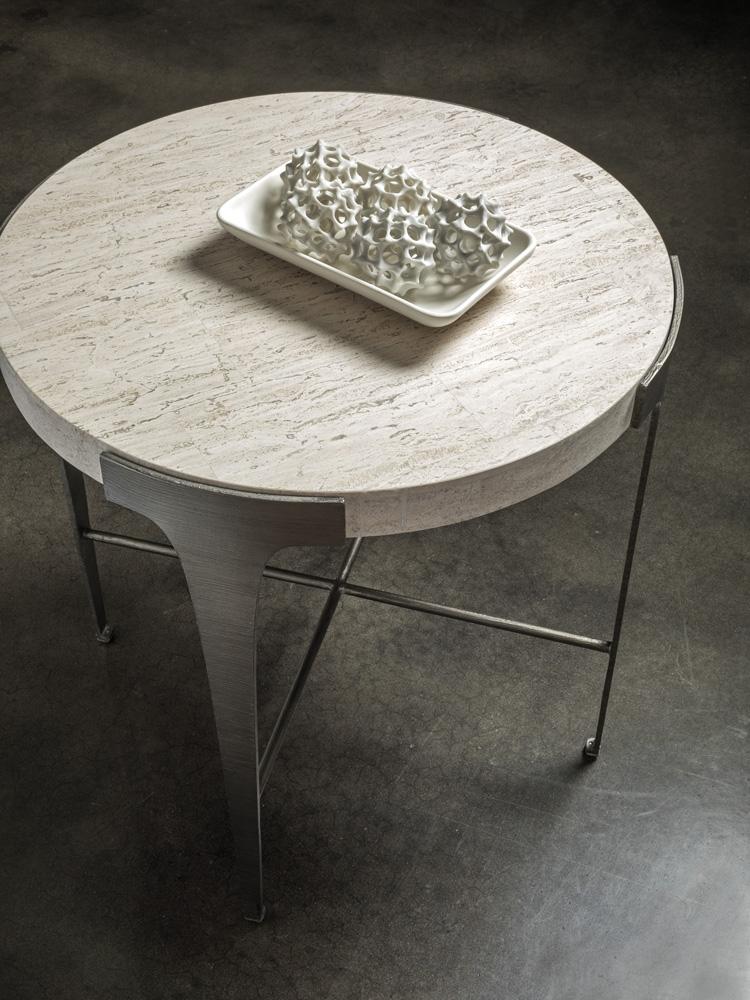 Artistica Home - Signature Designs Cachet Round End Table, Silver Leaf - 2271-953 veiw 3