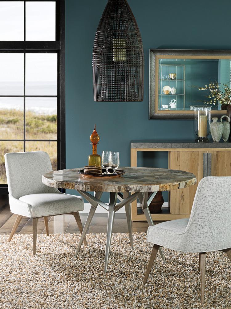 Artistica Home - Signature Designs Caldera Round Dining Table, Light Golden Brown - 2305-870C veiw 2