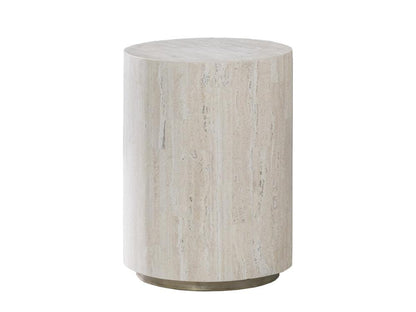 Artistica Home - Signature Designs Cassio Round Drum Spot Table, Creamy White - 2317-950 veiw 1