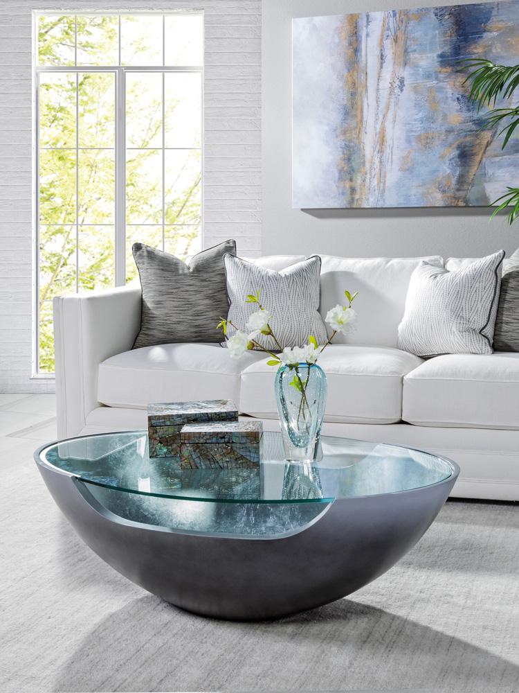 Artistica Home - Signature Designs Circa Cocktail Table, Silver Leaf - 2275-949 veiw 2