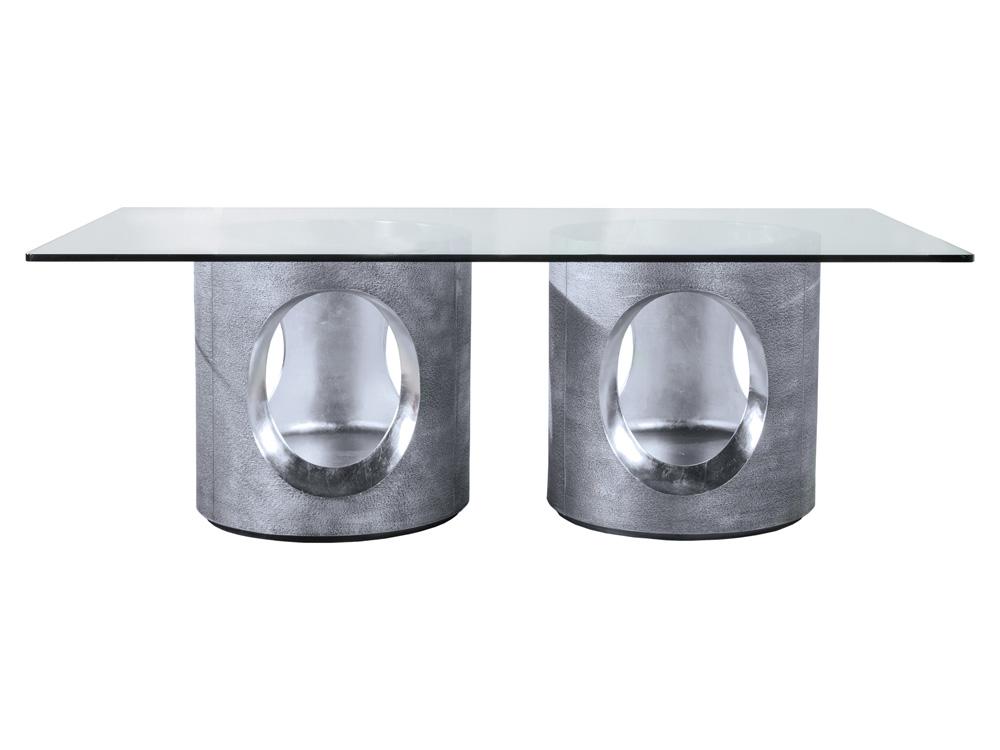 Artistica Home - Signature Designs Circa Rectangular Dining Table, Silver Leaf - 2275-870-88C veiw 1