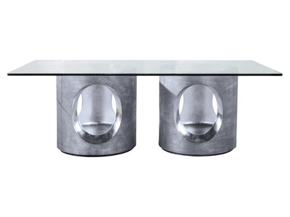 Artistica Home - Signature Designs Circa Rectangular Dining Table, Silver Leaf - 2275-870-88C veiw 1