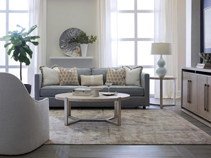 Artistica Home - Signature Designs Denizen Round Lamp Table, Silver Leaf - 2303-953 veiw 3