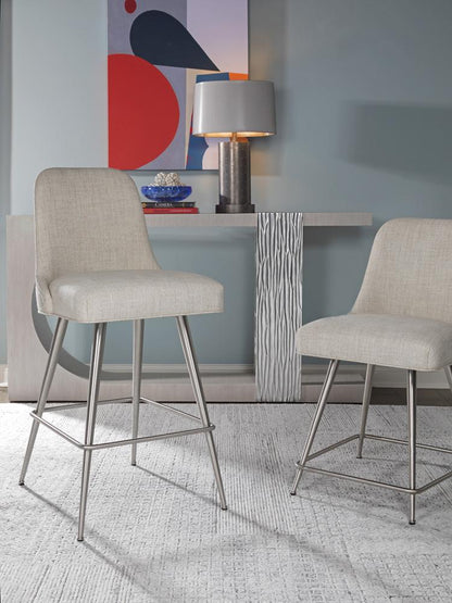 Artistica Home - Signature Designs Dinah Swivel Counter Stool, Stainless Steel - 2281-895-01 veiw 3