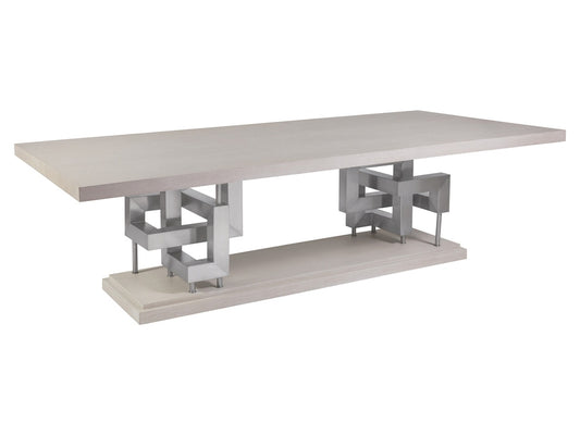 Artistica Home - Signature Designs Pazzo Rectangular Dining Table, Misty White Gray - 2280-877C veiw 1
