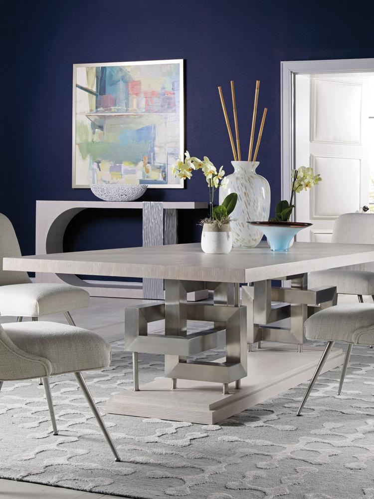 Artistica Home - Signature Designs Pazzo Rectangular Dining Table, Misty White Gray - 2280-877C veiw 2