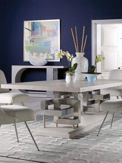 Artistica Home - Signature Designs Pazzo Rectangular Dining Table, Misty White Gray - 2280-877C veiw 2
