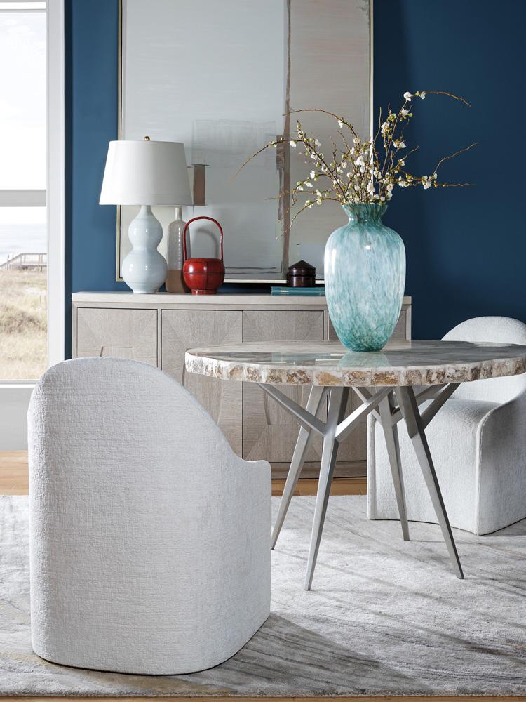 Artistica Home - Signature Designs Seamount Round Dining Table, Gray - 2306-870C veiw 2