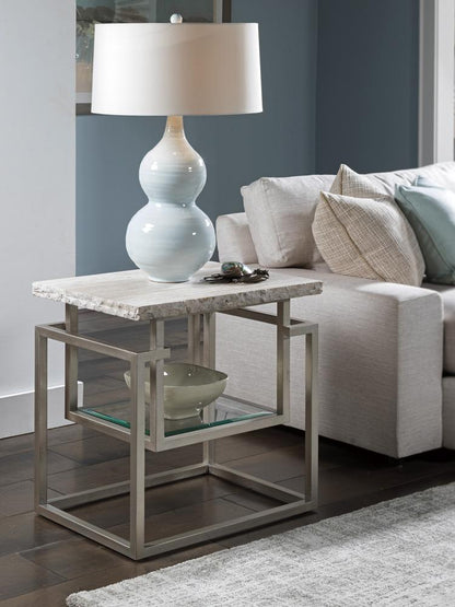 Artistica Home - Signature Designs Theo Rectangular End Table, Champagne - 2286-955 veiw 2