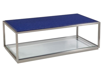 Artistica Home - Signature Designs Ultramarine Rec Cocktail Table, Stainless Steel - 2288-945C veiw 1