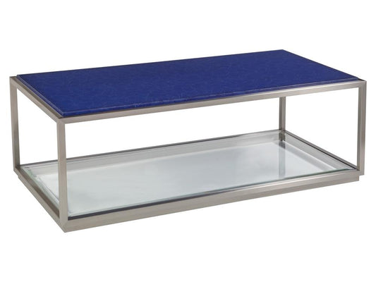 Artistica Home - Signature Designs Ultramarine Rec Cocktail Table, Stainless Steel - 2288-945C veiw 1