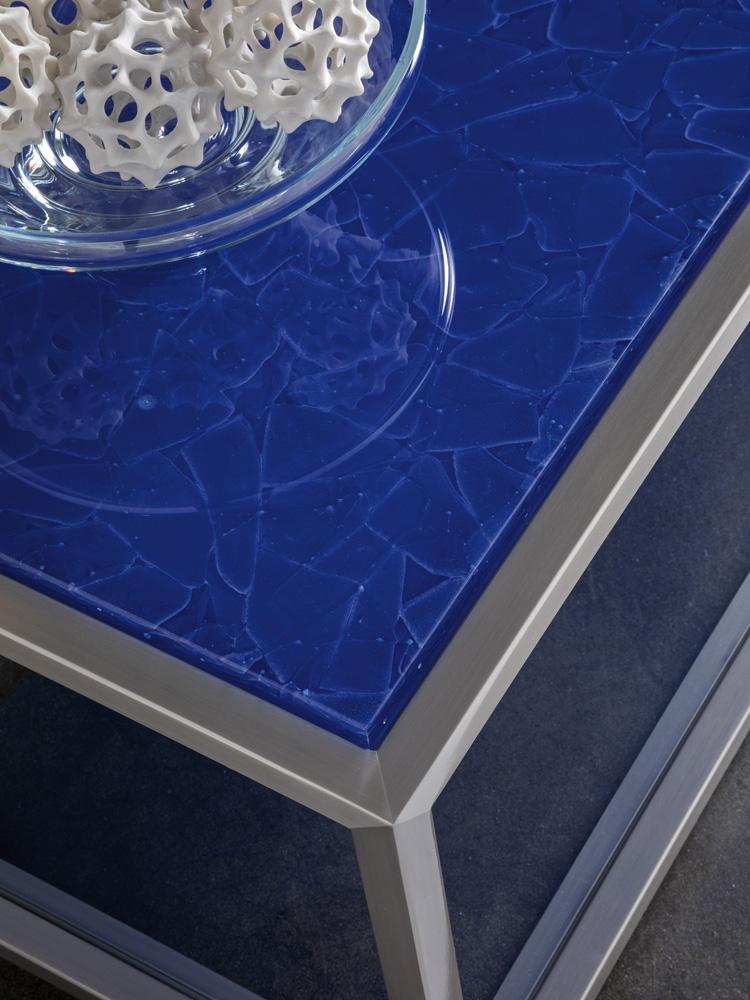 Artistica Home - Signature Designs Ultramarine Rec Cocktail Table, Stainless Steel - 2288-945C veiw 3