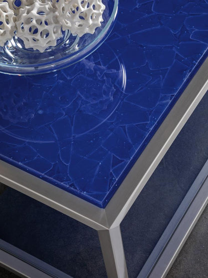 Artistica Home - Signature Designs Ultramarine Rec Cocktail Table, Stainless Steel - 2288-945C veiw 3