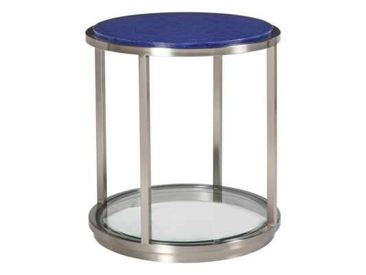 Artistica Home - Signature Designs Ultramarine Round End Table, Stainless Steel - 2288-953 veiw 1