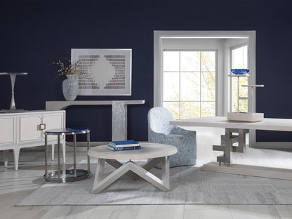Artistica Home - Signature Designs Ultramarine Round End Table, Stainless Steel - 2288-953 veiw 3