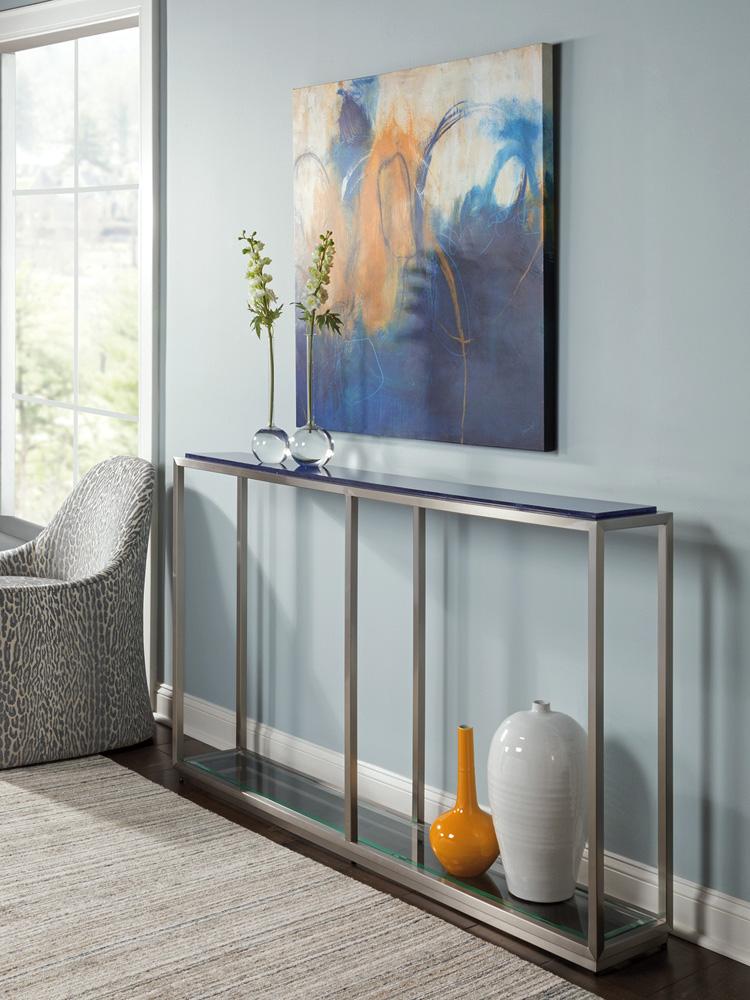 Artistica Home - Signature Designs Ultramarine Shallow Console, Stainless Steel - 2288-966 veiw 2