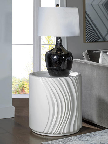 Artistica Home - Signature Designs Volante Round Drum End Table, Ivory - 2315-953 veiw 2