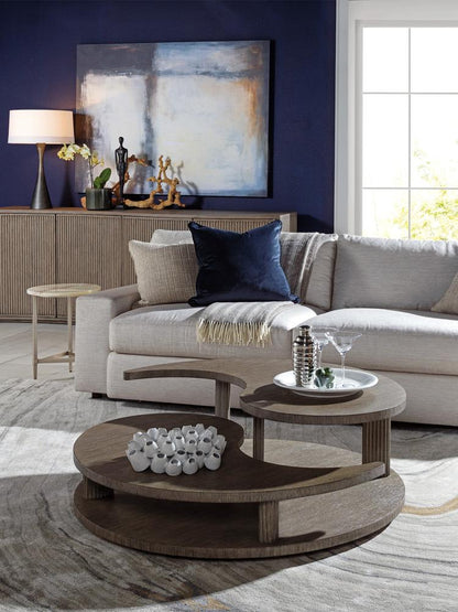 Artistica Home - Signature Designs Yin Yang Round Cocktail Table, Gray - 2285-943 veiw 2